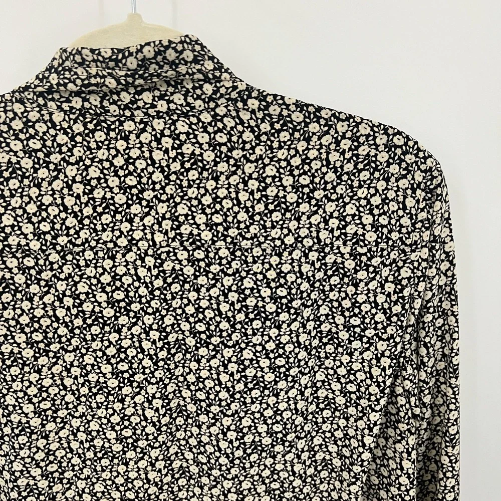 Tory Burch ditsy floral silk tie blouse